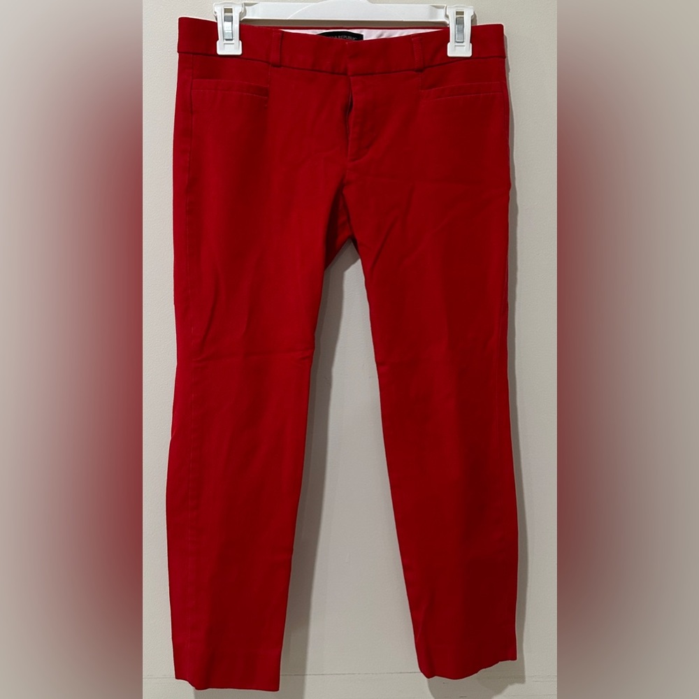 Banana Republic Red Sloan Trousers